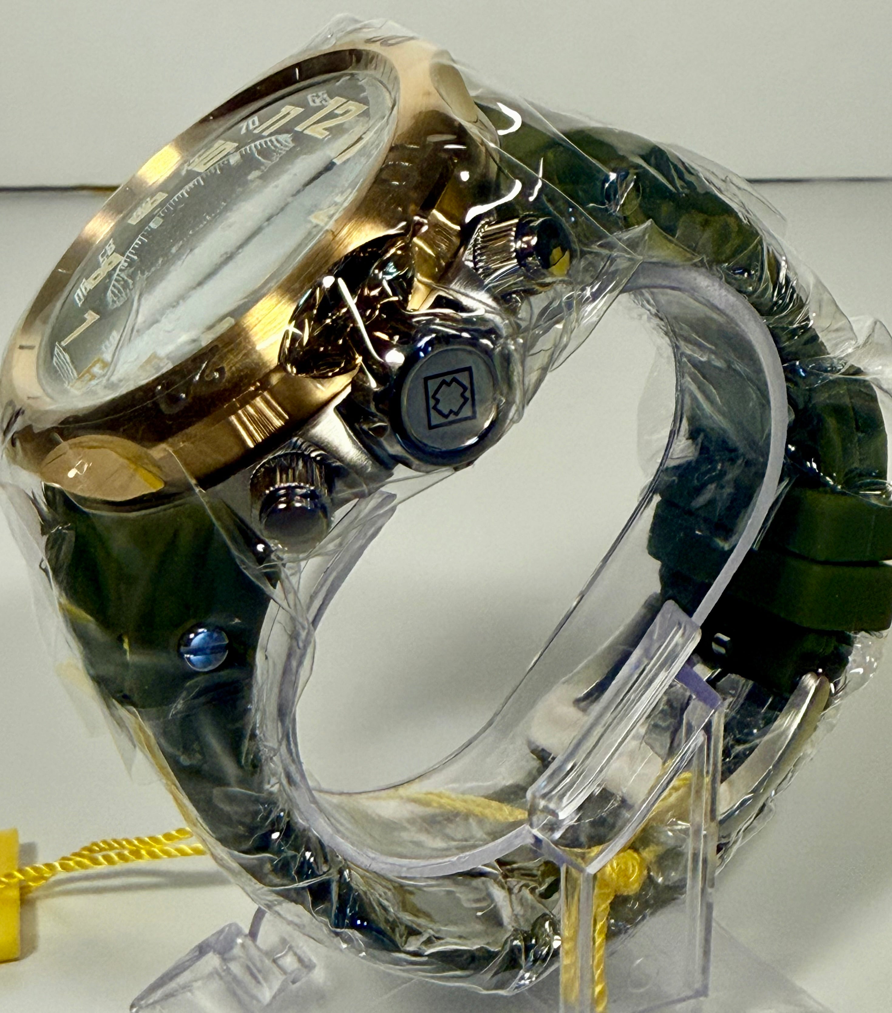 Invicta Men's Venom Hydra 52mm Quartz Green Dial Silicone Strap Watch 50509 side view