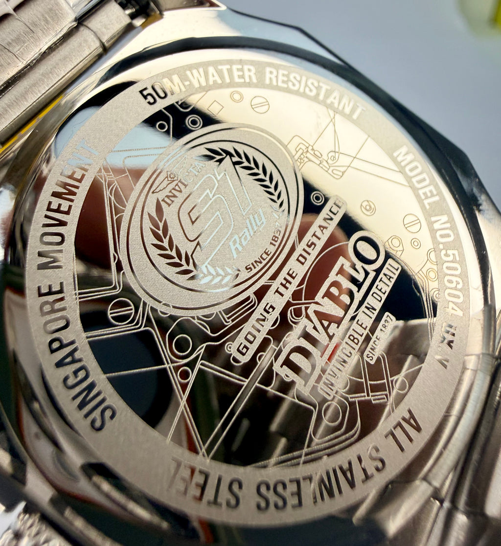 50604 Invicta S1 Rally Diablo Stainless Triple link Bracelet 46mm Watch 50m WR