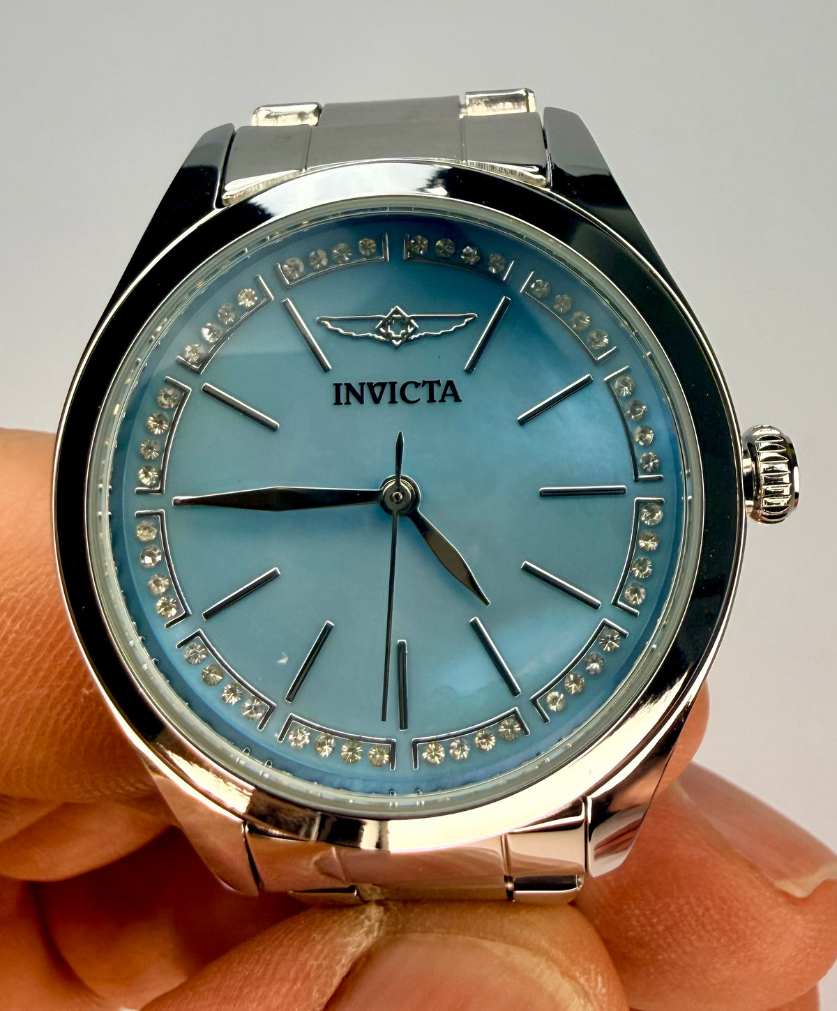 70416 Celestial Womens Watch 33mm Ice Blue Dial Stainless Steel Bracelet