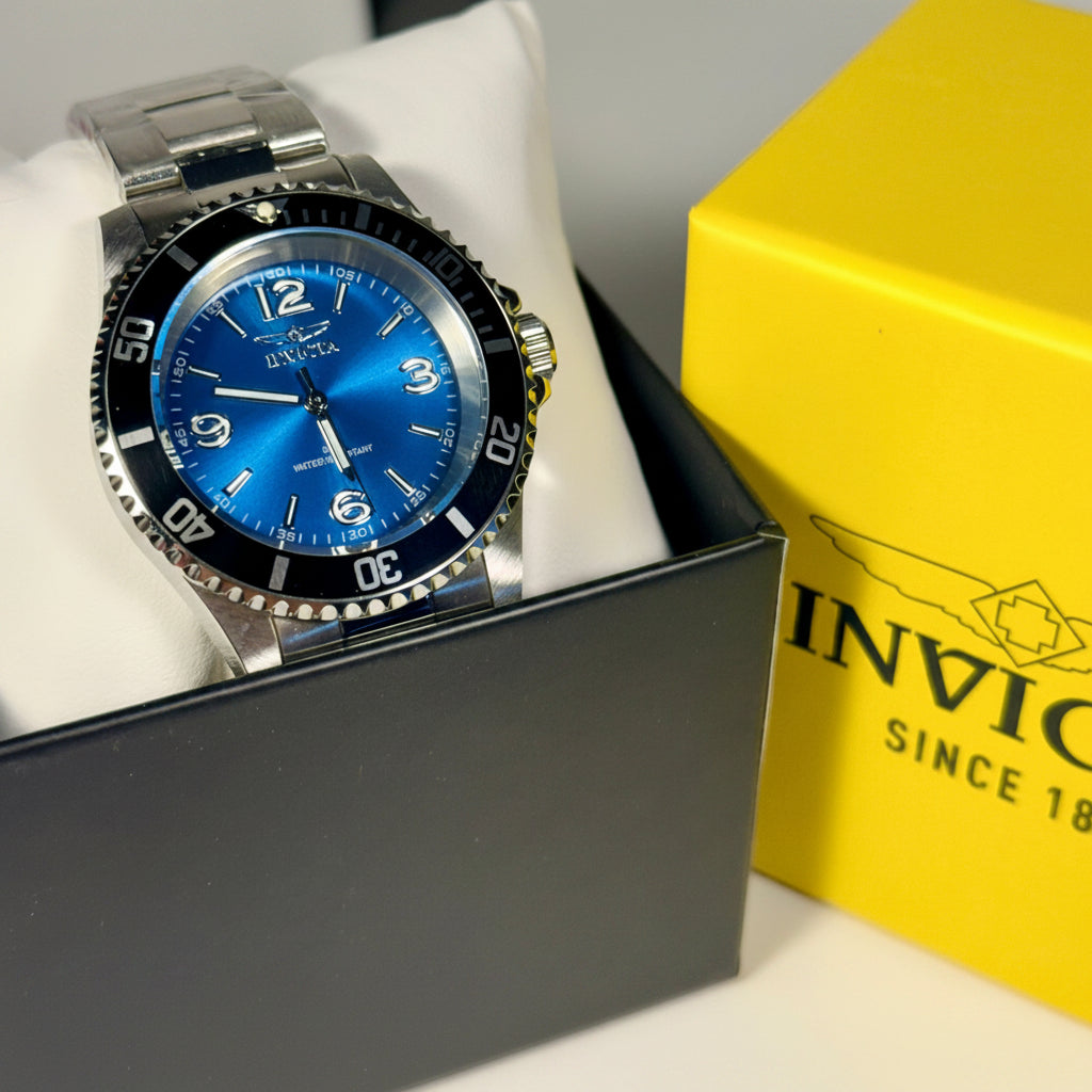 69726 Invicta Mens Specialty Velario Stainless Steel 41mm Blue Dial 30m Watch in display box