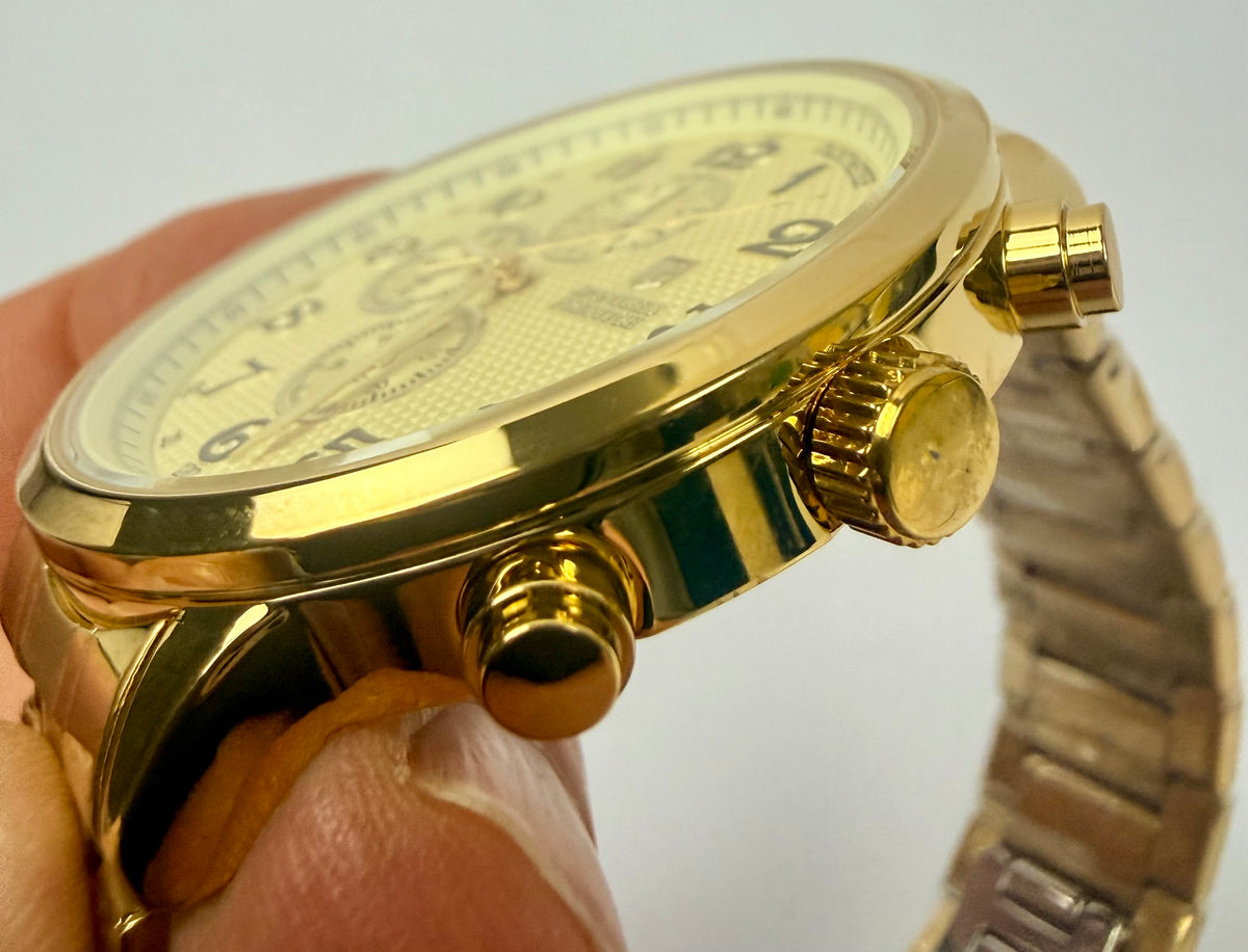 MPW-0318 Montres Prestige Men's Watch 43.5mm Gold Chronograph Stainless Steel
