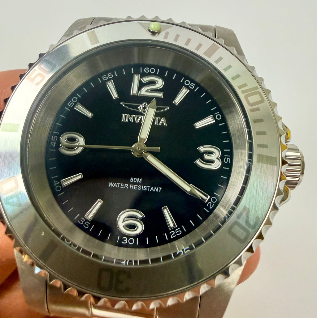69479 Invicta Specialty Rowan Black Dial Stainless Steel 40mm Watch 30m WR