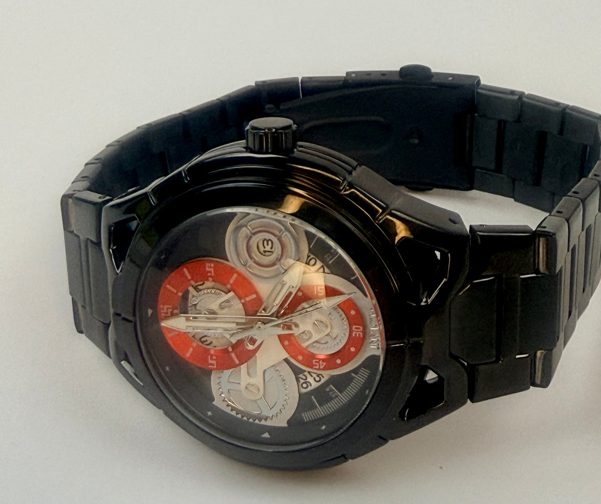 79007 Invicta S1 Rally Mens Watch Multi Function Black Dial Steel 44mm Case