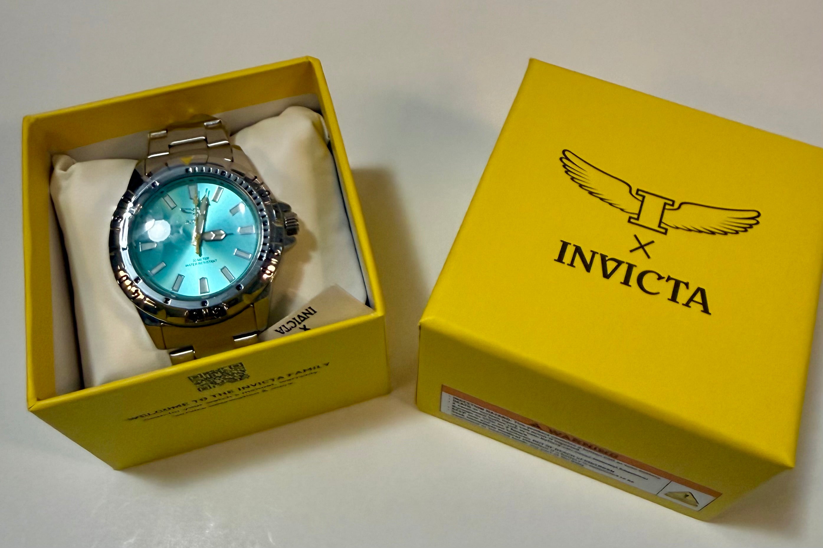 Invicta Specialty I by Invicta Men's Watch - 42mm, Steel (70051) in a yellow box on a white background