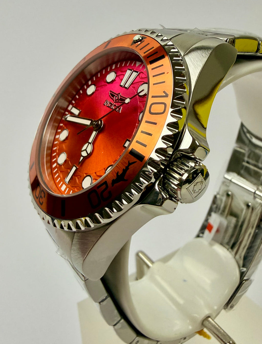 50933 Mens Pro Diver 43mm 100M Flame Fusion Crystal Watch Special Case