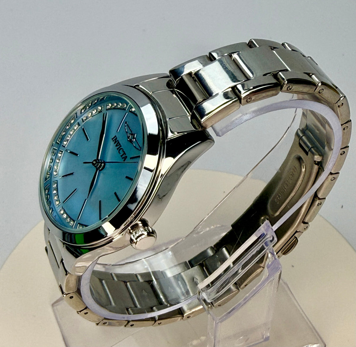 70416 Celestial Womens Watch 33mm Ice Blue Dial Stainless Steel Bracelet