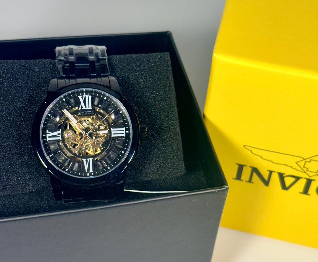 69507 Invicta Mens Objet D Art Artifice Automatic Skeleton Dial Stainless Steel in display box