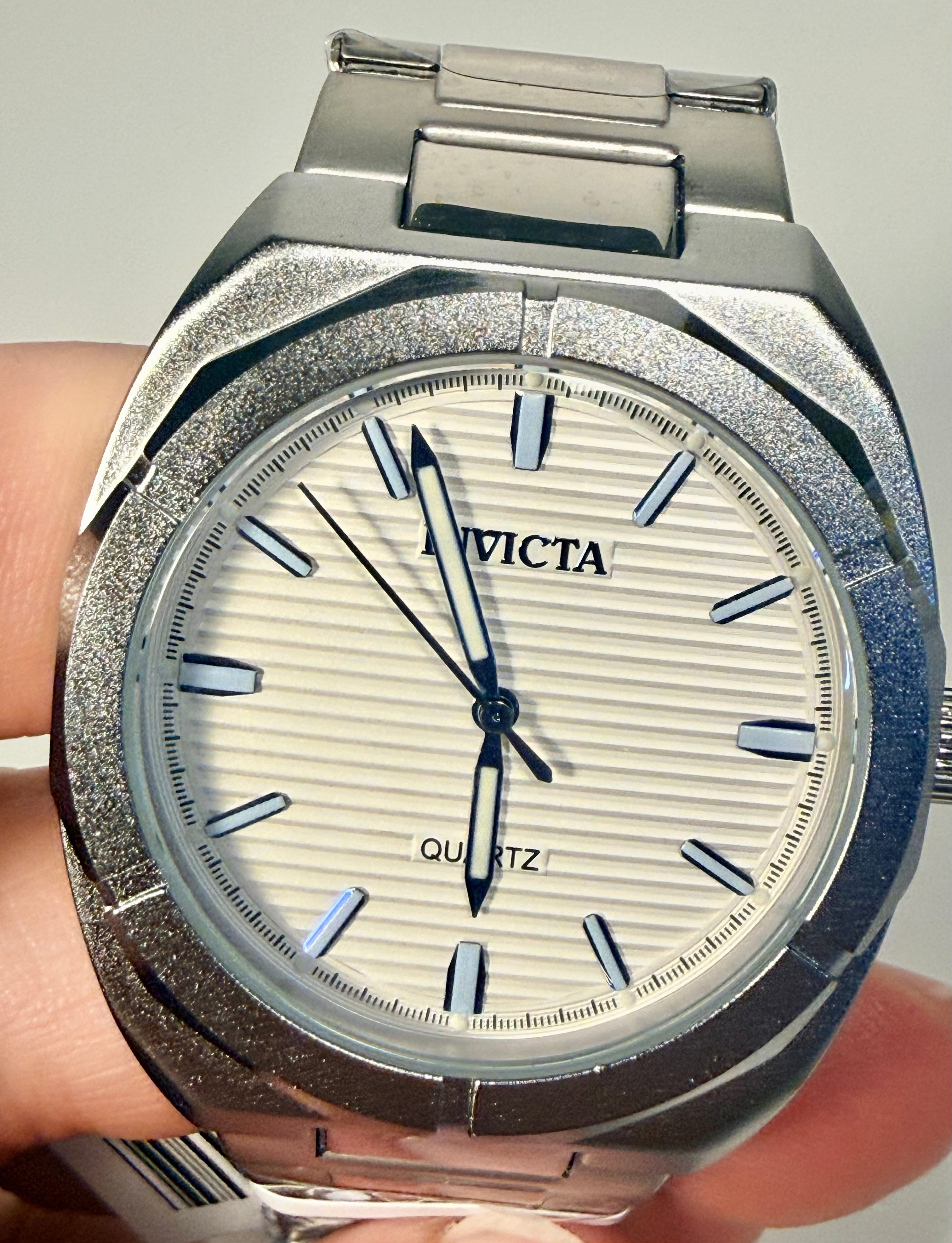 Invicta Celestial Polaris 69212 Men 42mm Silver Stainless Steel Quartz Watch close up