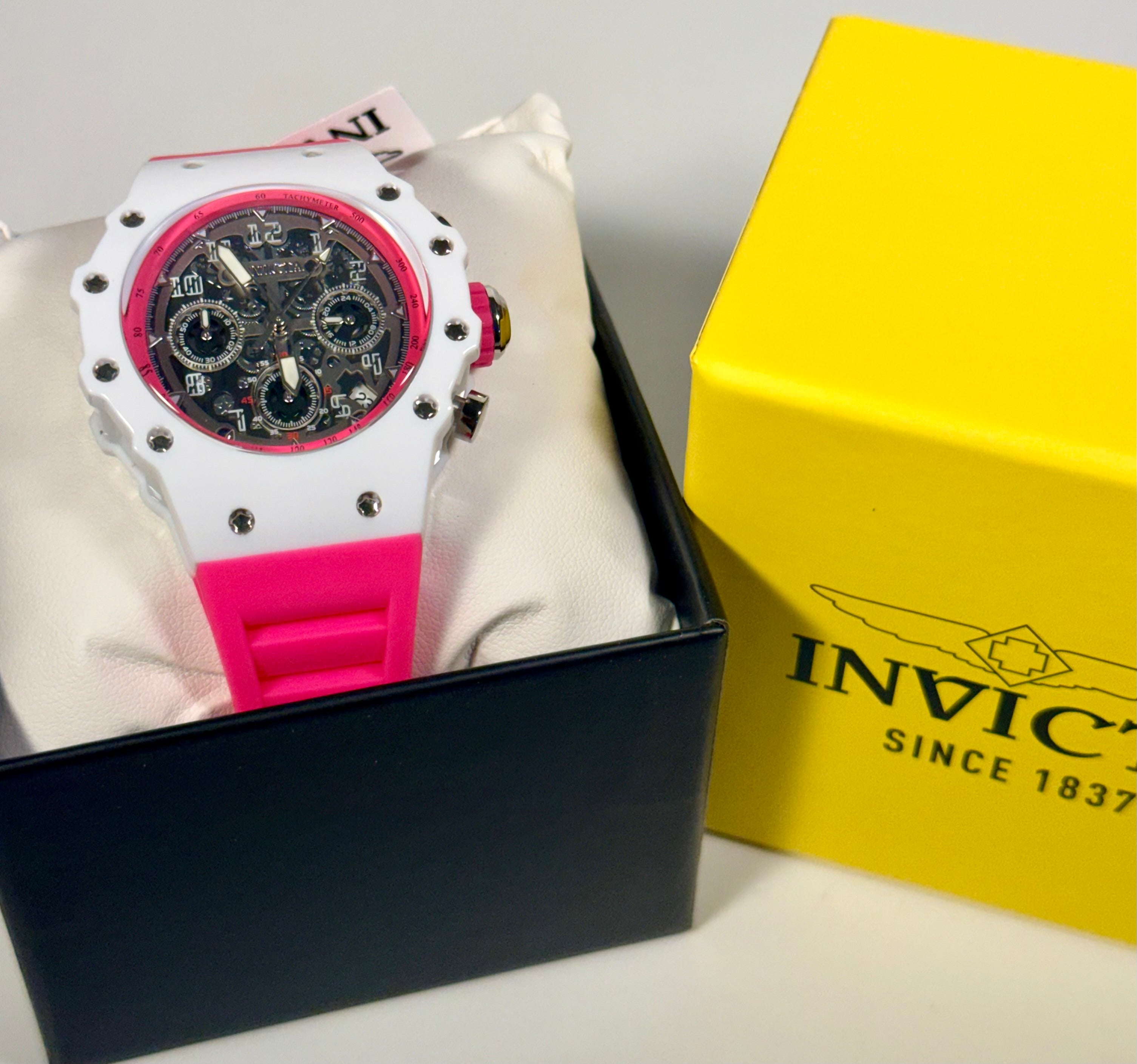 Invicta Racing Apexium Unisex Watch - 41mm, Pink (69620) in box