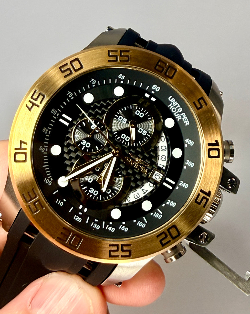 19253 Invicta I Force 51mm Stainless Steel Black Dial Chronograph Watch