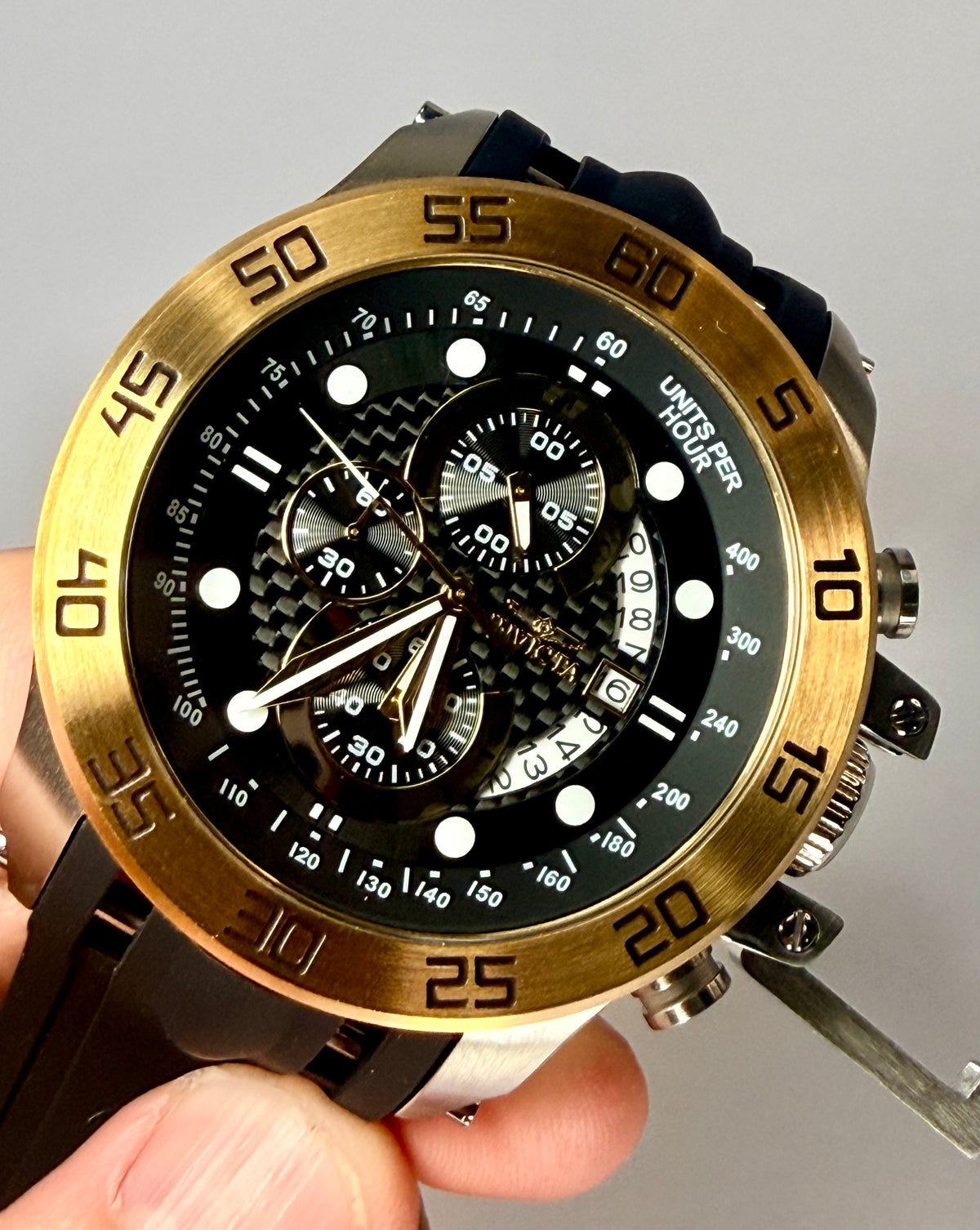 19253 Invicta I Force 51mm Stainless Steel Black Dial Chronograph Watch