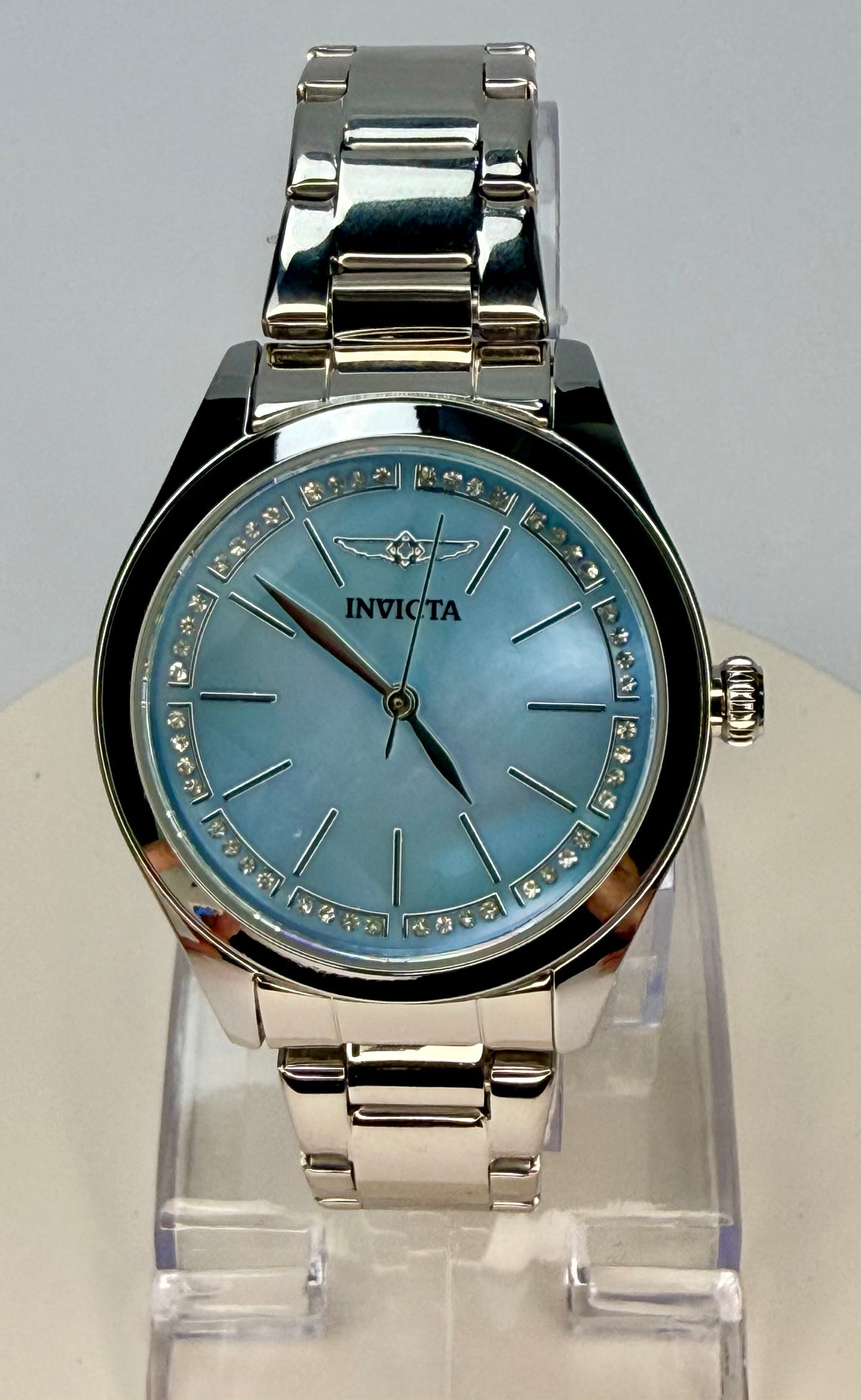 70416 Celestial Womens Watch 33mm Ice Blue Dial Stainless Steel Bracelet