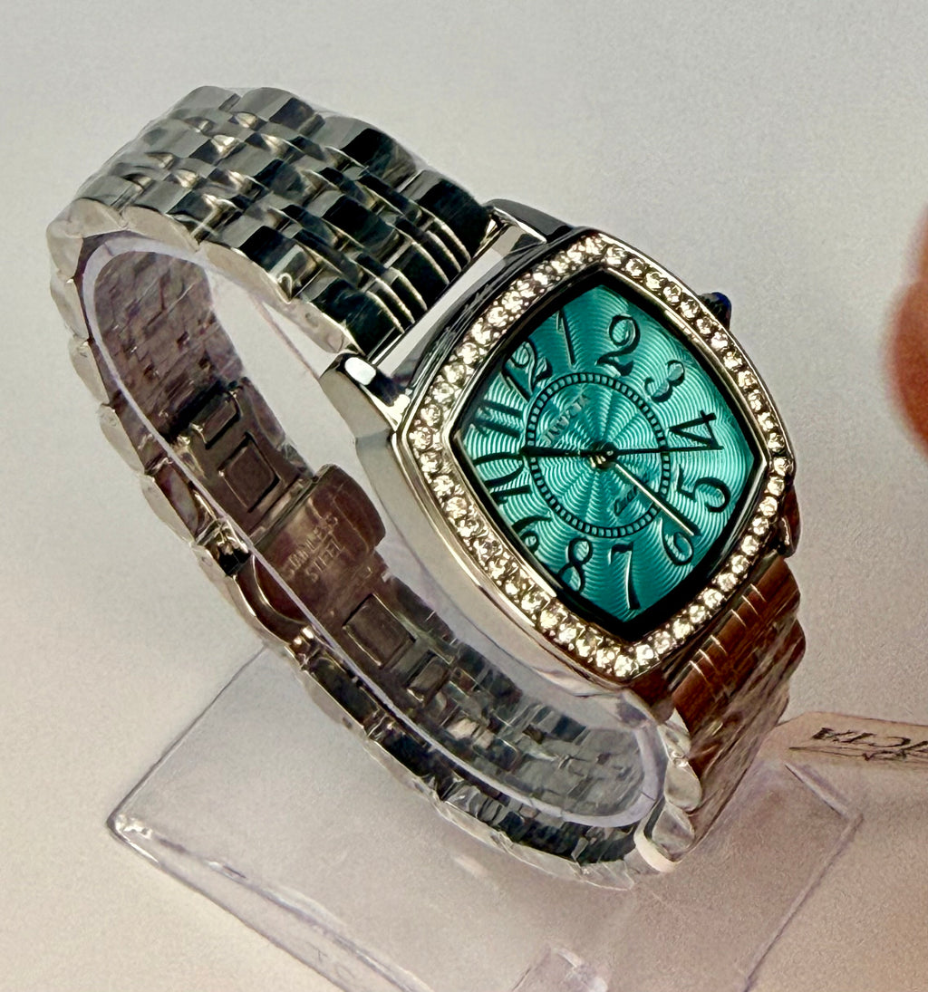 69364 Women's Wildflower Stainless Steel Ice Blue Dial Crystal Bezel 31mm Watch