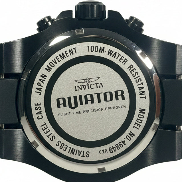 49849 Invicta Aviator Monte Carlo Mens Watch 50mm Casino Dial Poly Strap