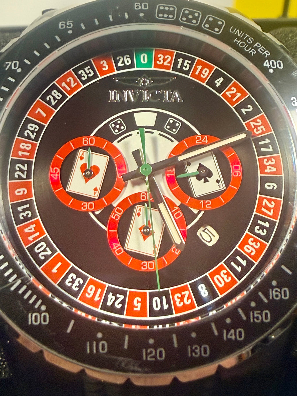49849 Invicta Aviator Monte Carlo Mens Watch 50mm Casino Dial Poly Strap