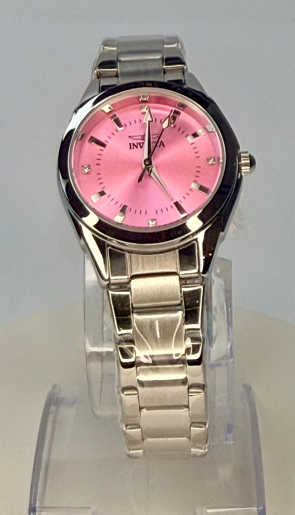 070245 Women's Celestial 24mm Pink Dial Stainless Steel Bracelet Timepiece