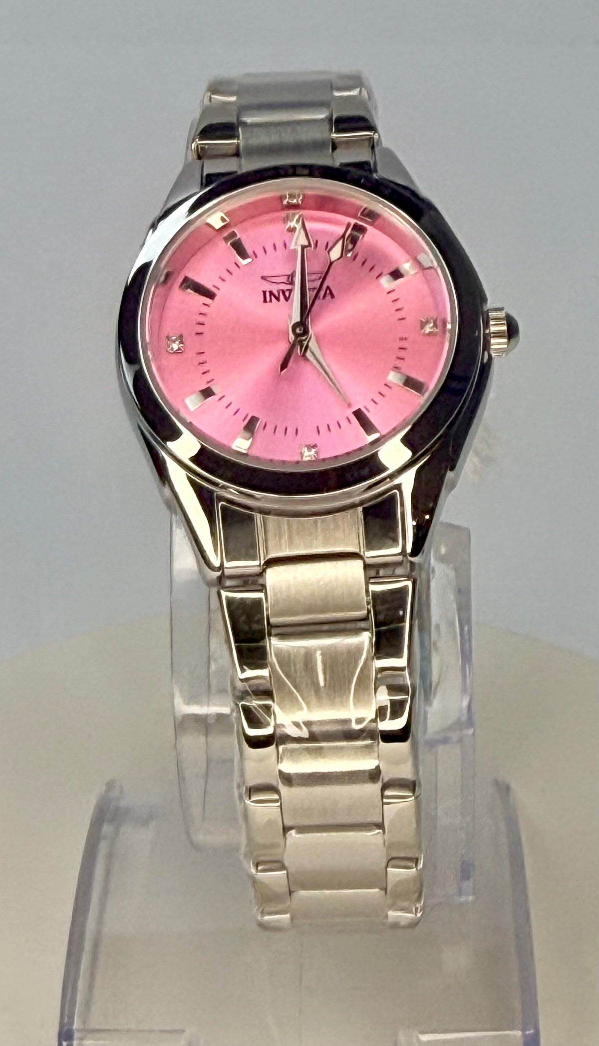 070245 Women's Celestial 24mm Pink Dial Stainless Steel Bracelet Timepiece