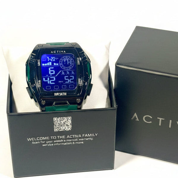 Activa Zalix X Green Strap Digital Sport Watch