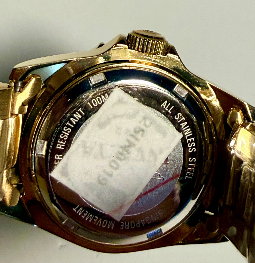 Invicta Pro Diver Swiss Ronda 585 Caliber Women's Watch w/ Mother of Pearl Dial - 30mm, Gold (ZG-2962)caseback