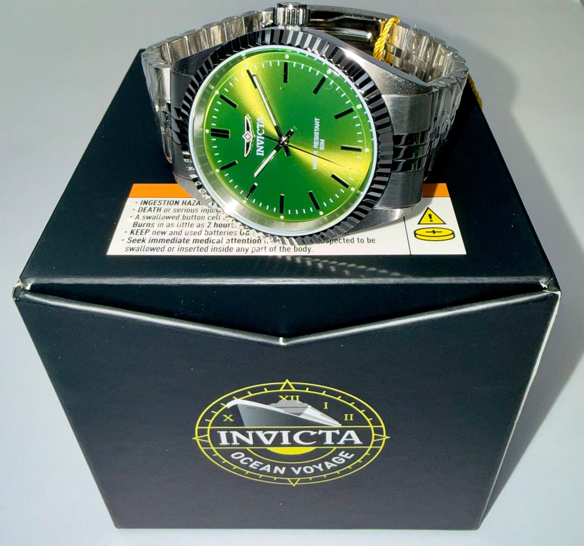 49313 Invicta Specialty Mens Watch 43mm Steel Green Dial Three-Hand