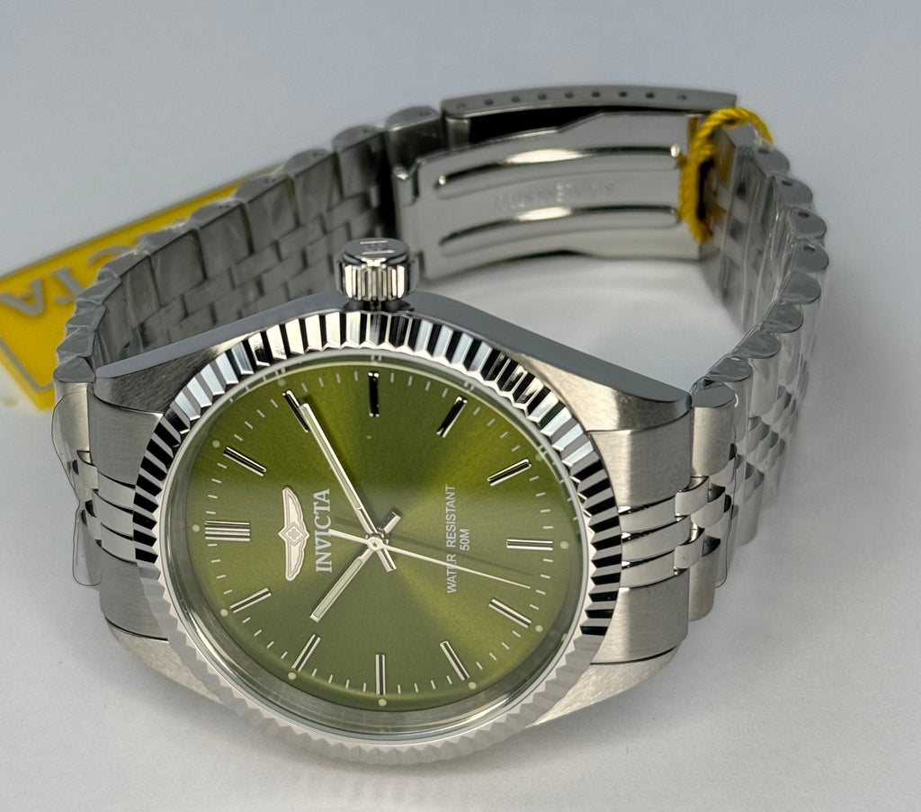 49313 Invicta Specialty Mens Watch 43mm Steel Green Dial Three-Hand