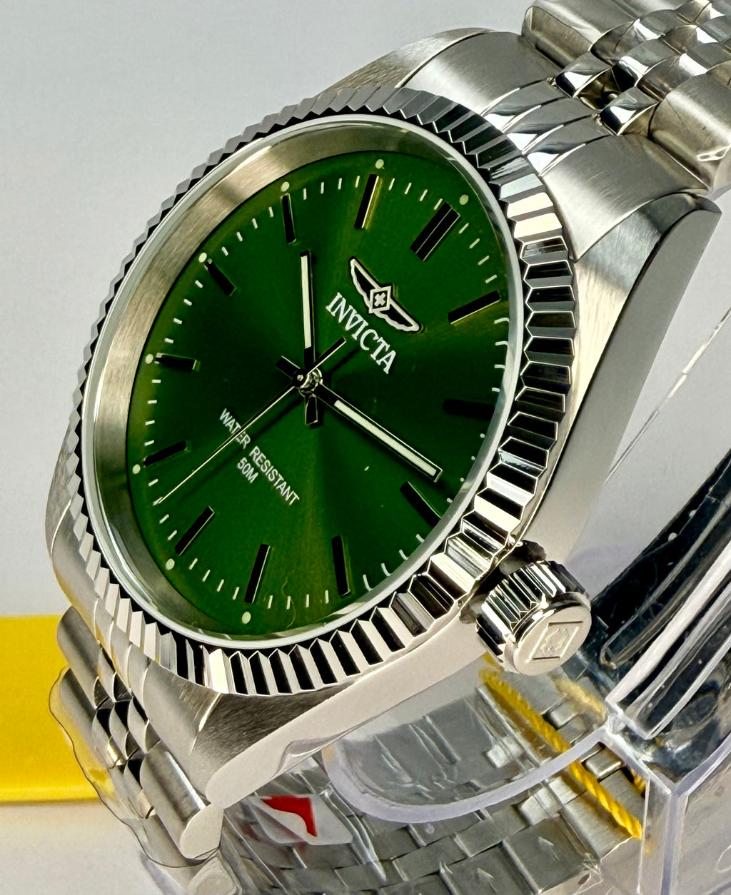 49313 Invicta Specialty Mens Watch 43mm Steel Green Dial Three-Hand