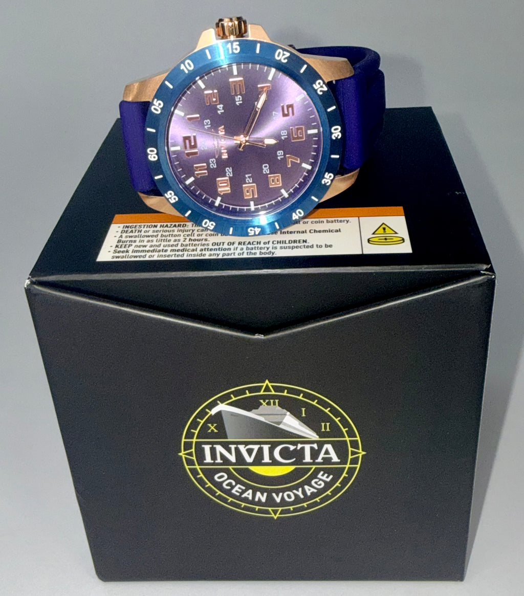 40001 Invicta Mens Pro Diver Stratus 45mm Blue Dial Blue Silicone