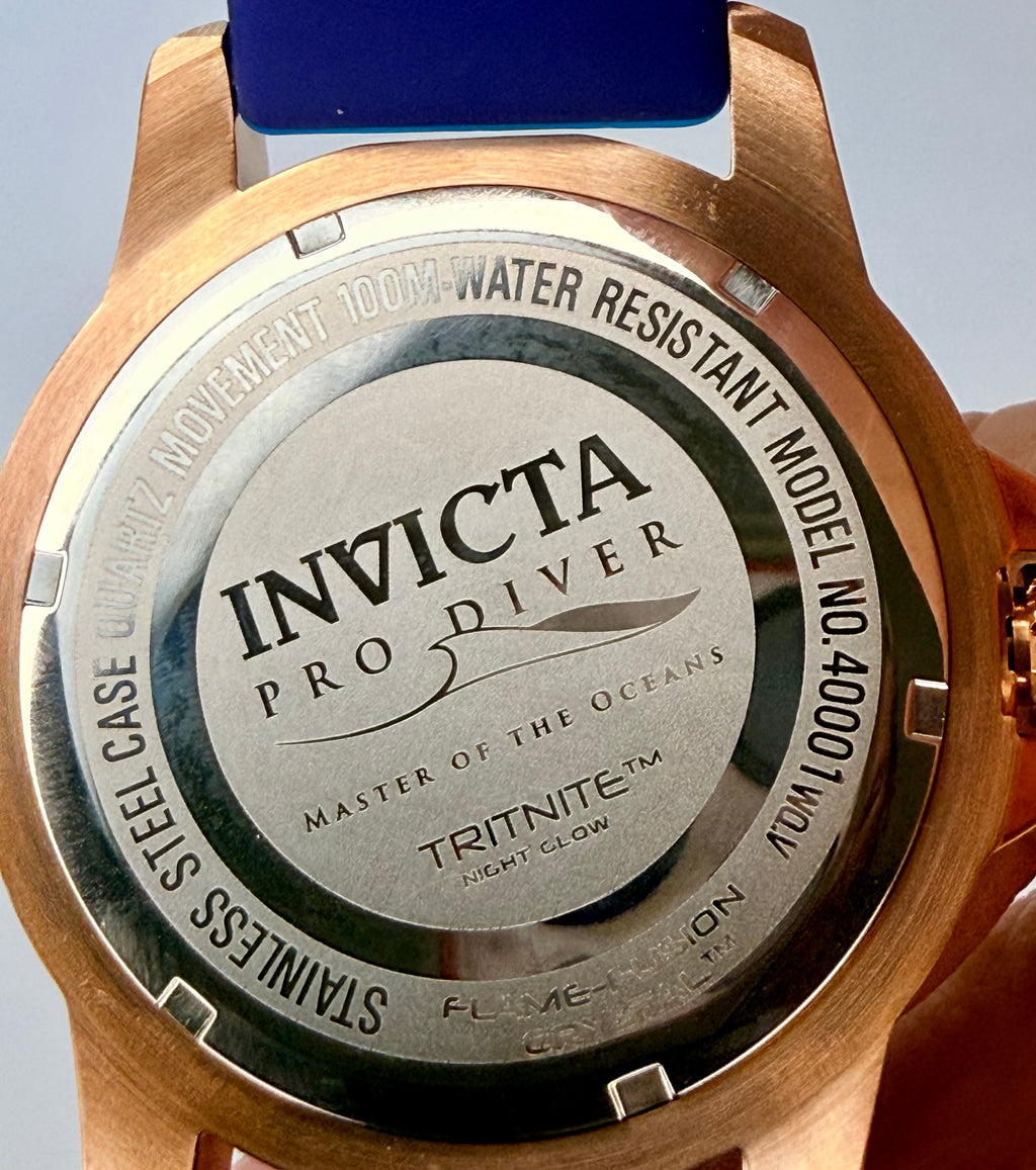 40001 Invicta Mens Pro Diver Stratus 45mm Blue Dial Blue Silicone