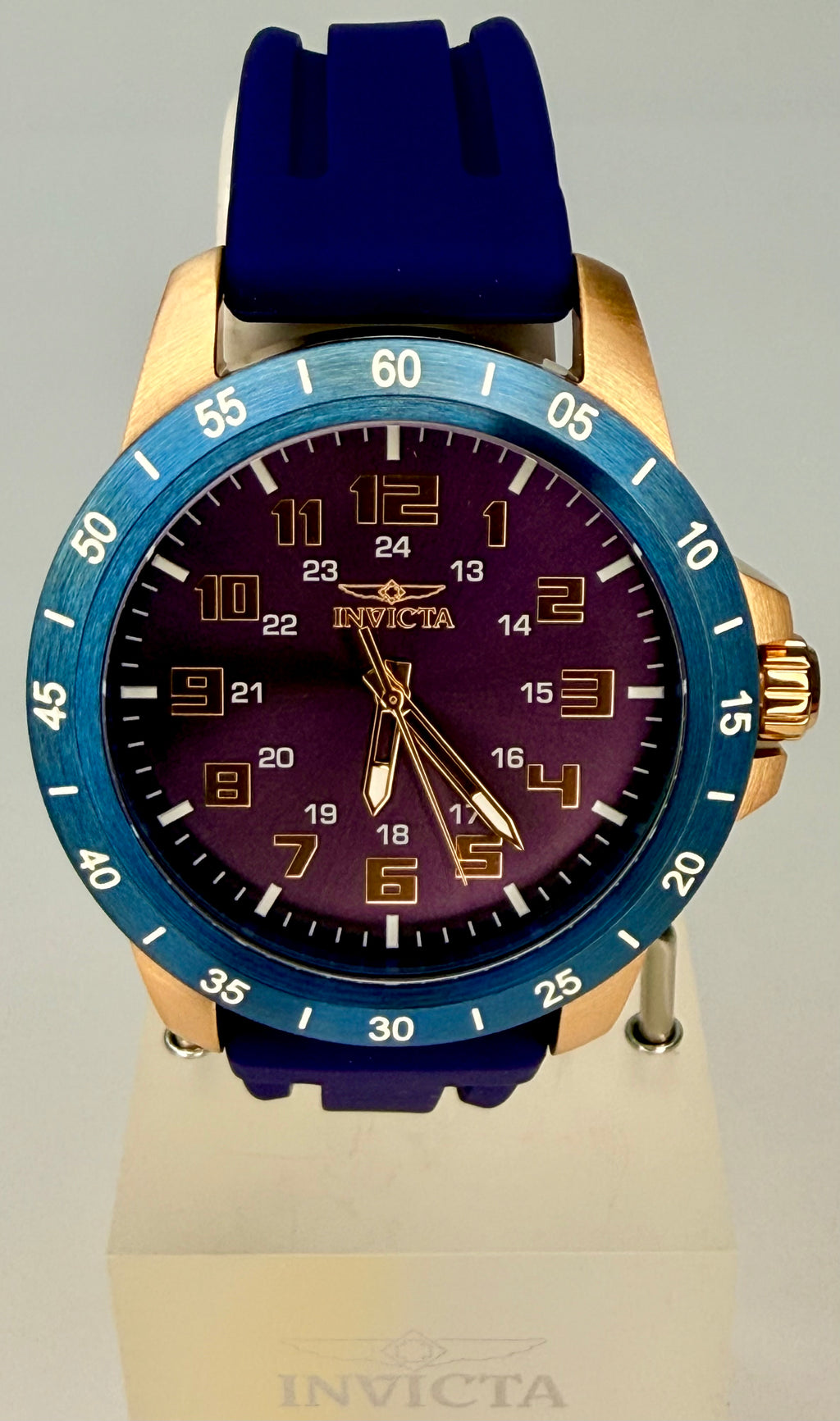40001 Invicta Mens Pro Diver Stratus 45mm Blue Dial Blue Silicone