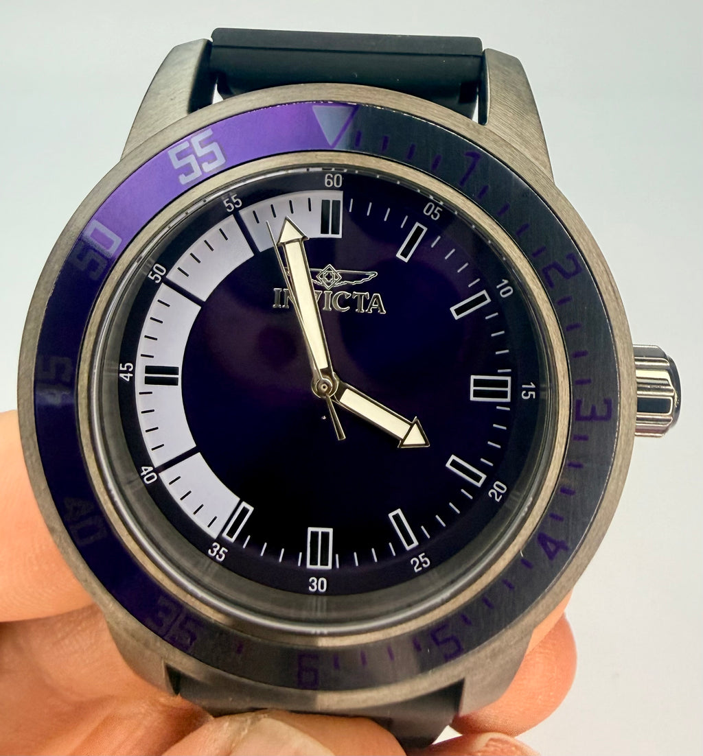 35780 Invicta Specialty Compass Mens 45mm Purple Dial White Accent Watch