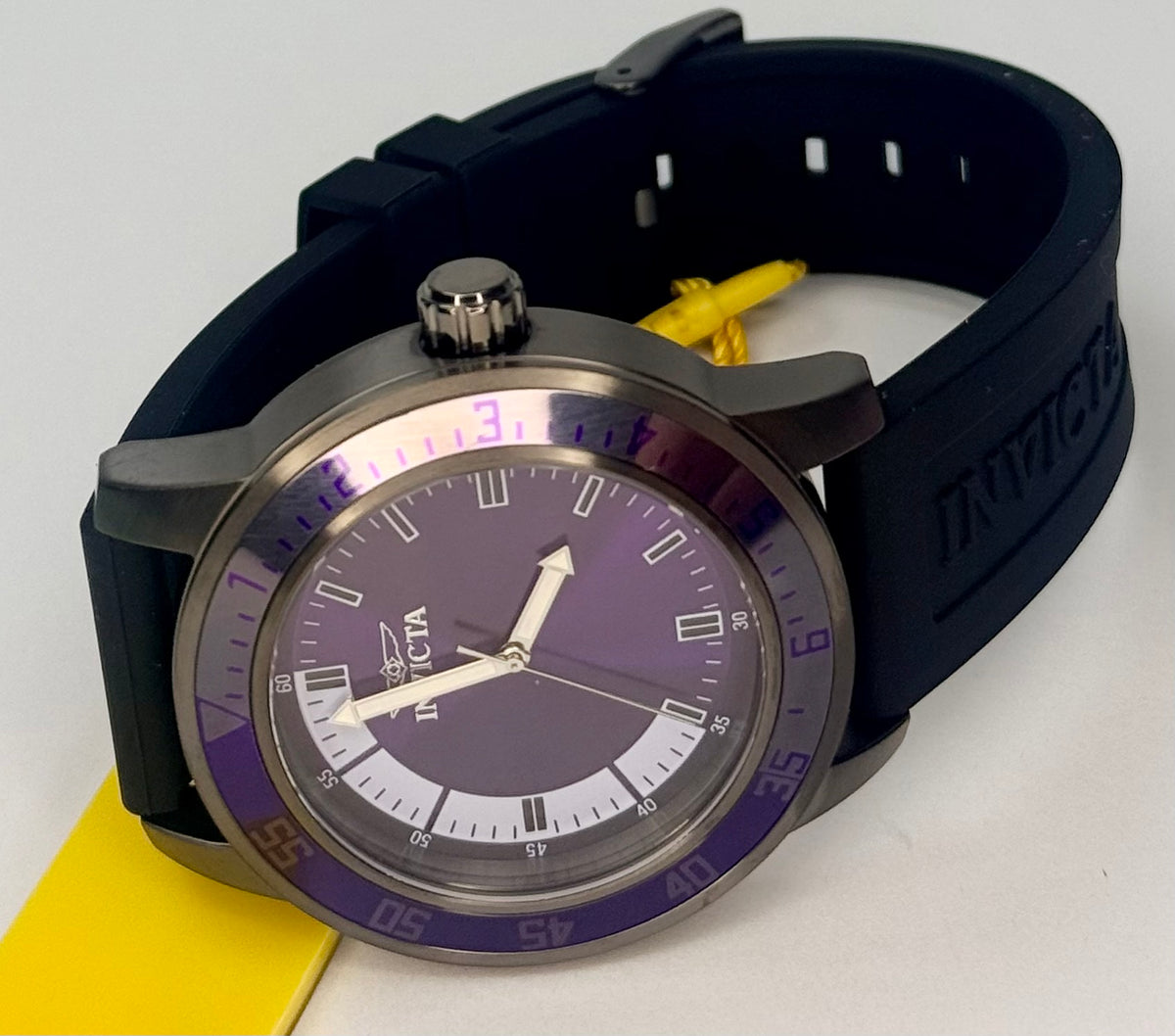 35780 Invicta Specialty Compass Mens 45mm Purple Dial White Accent Watch