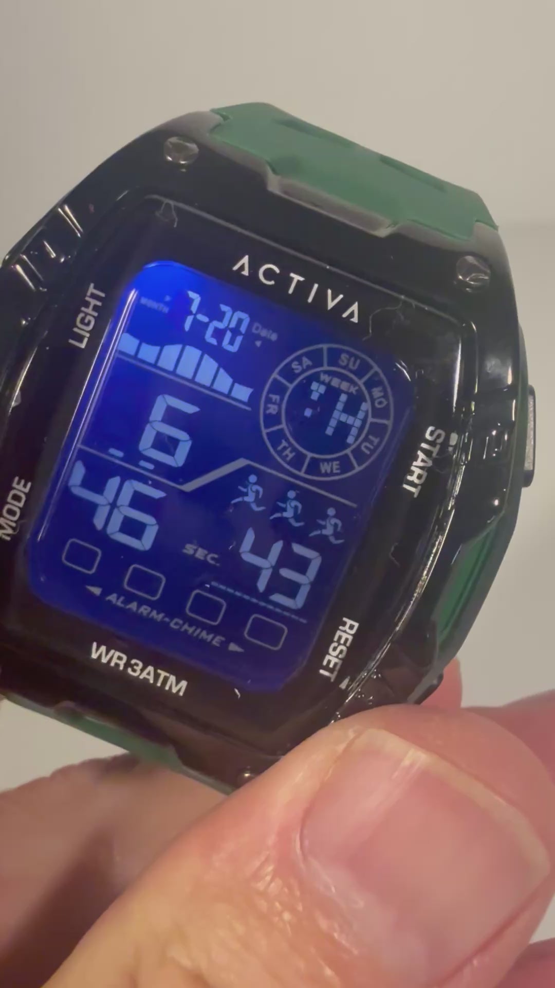 Activa Zalix X Green Strap Digital Sport Watch video