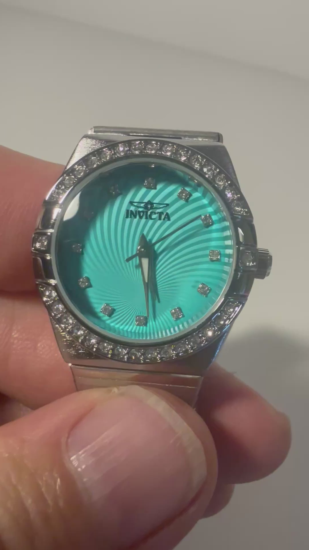70263 Invicta Angel Glintia Womens 27.8mm Blue Dial Steel Watch 30m video