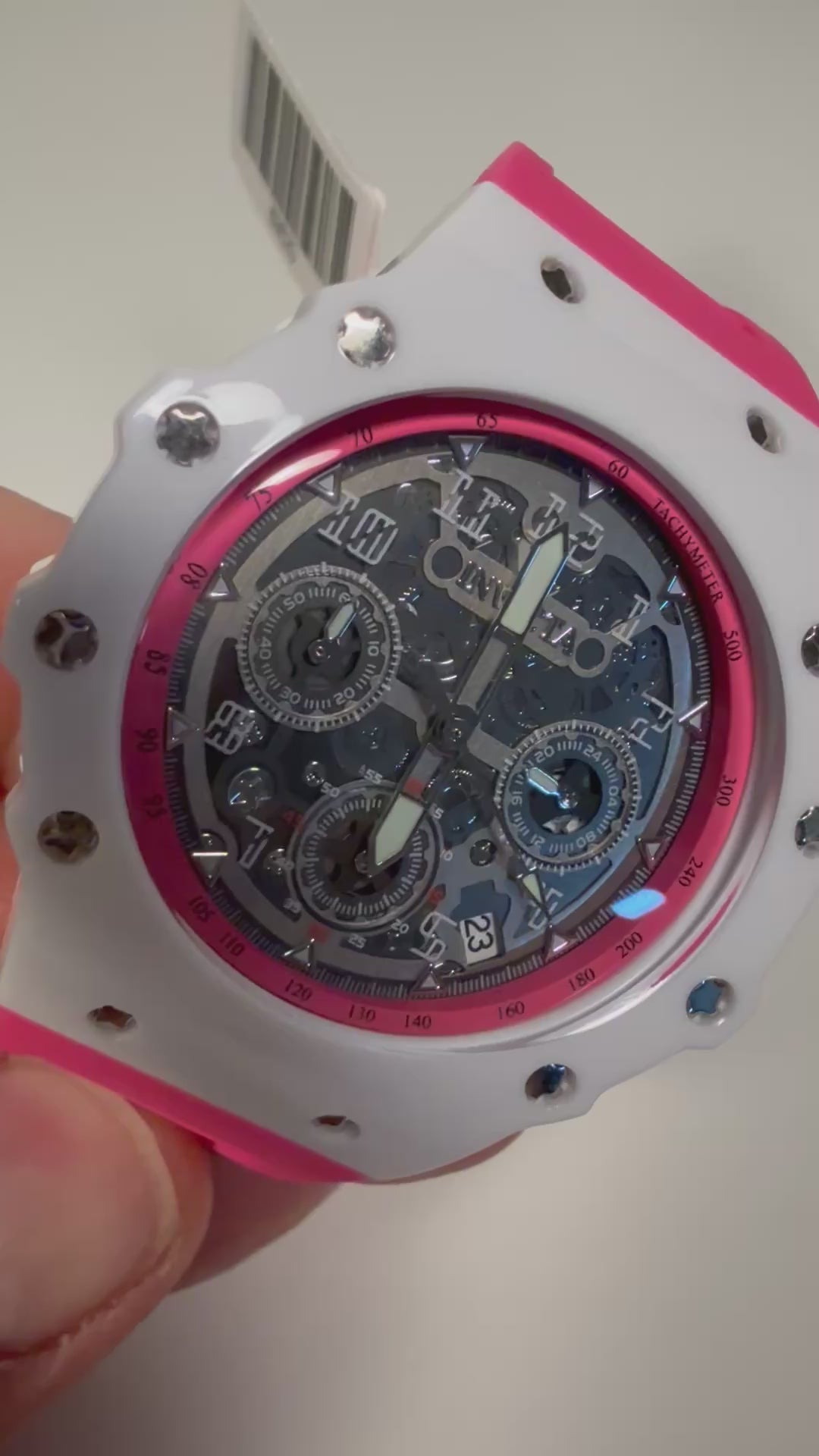 Invicta Racing Apexium Unisex Watch - 41mm, Pink (69620) video