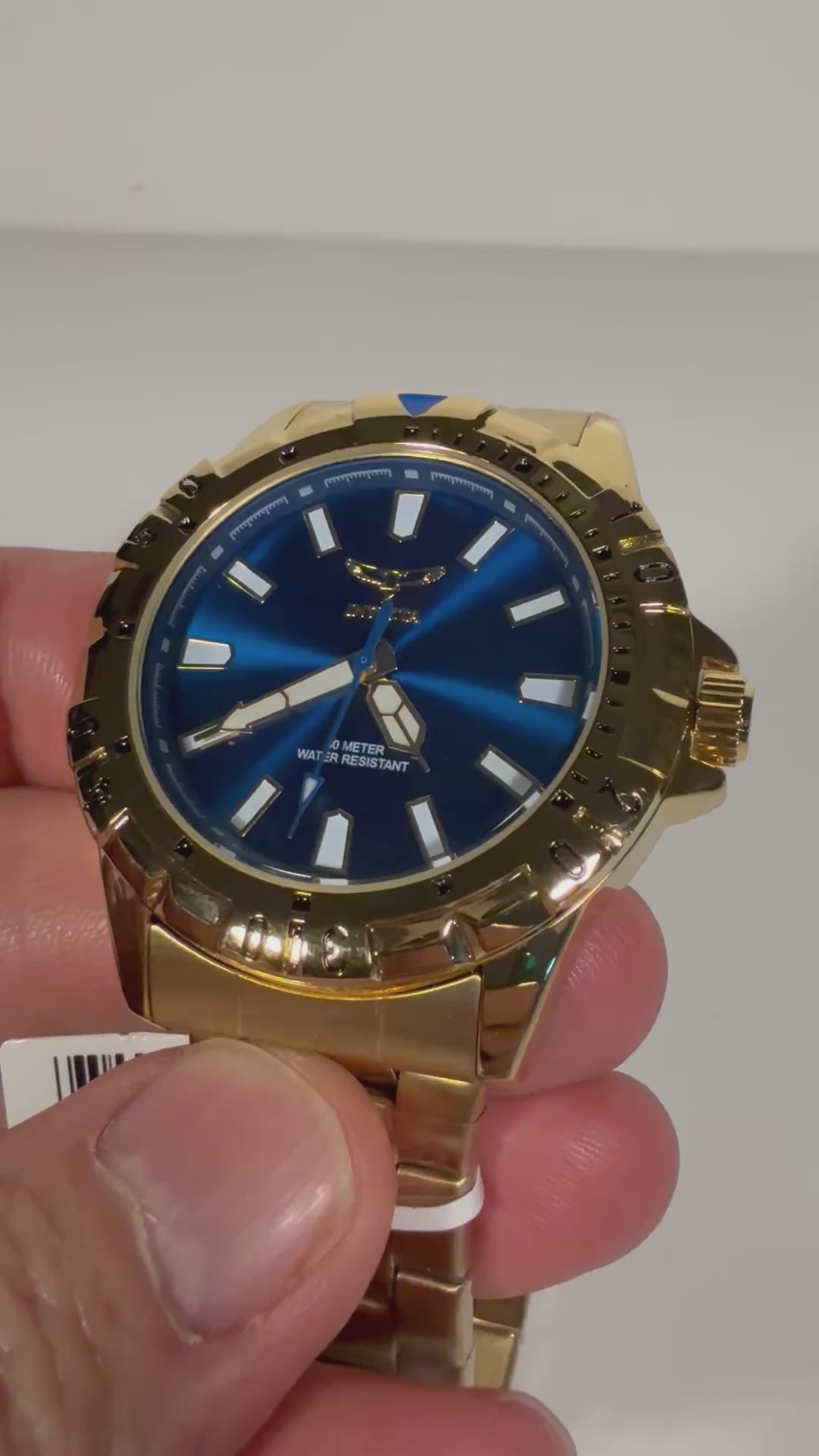 69033 Invicta Specialty Gold Tone Blue Dial 42mm Stainless Steel Mens Watch 30M video