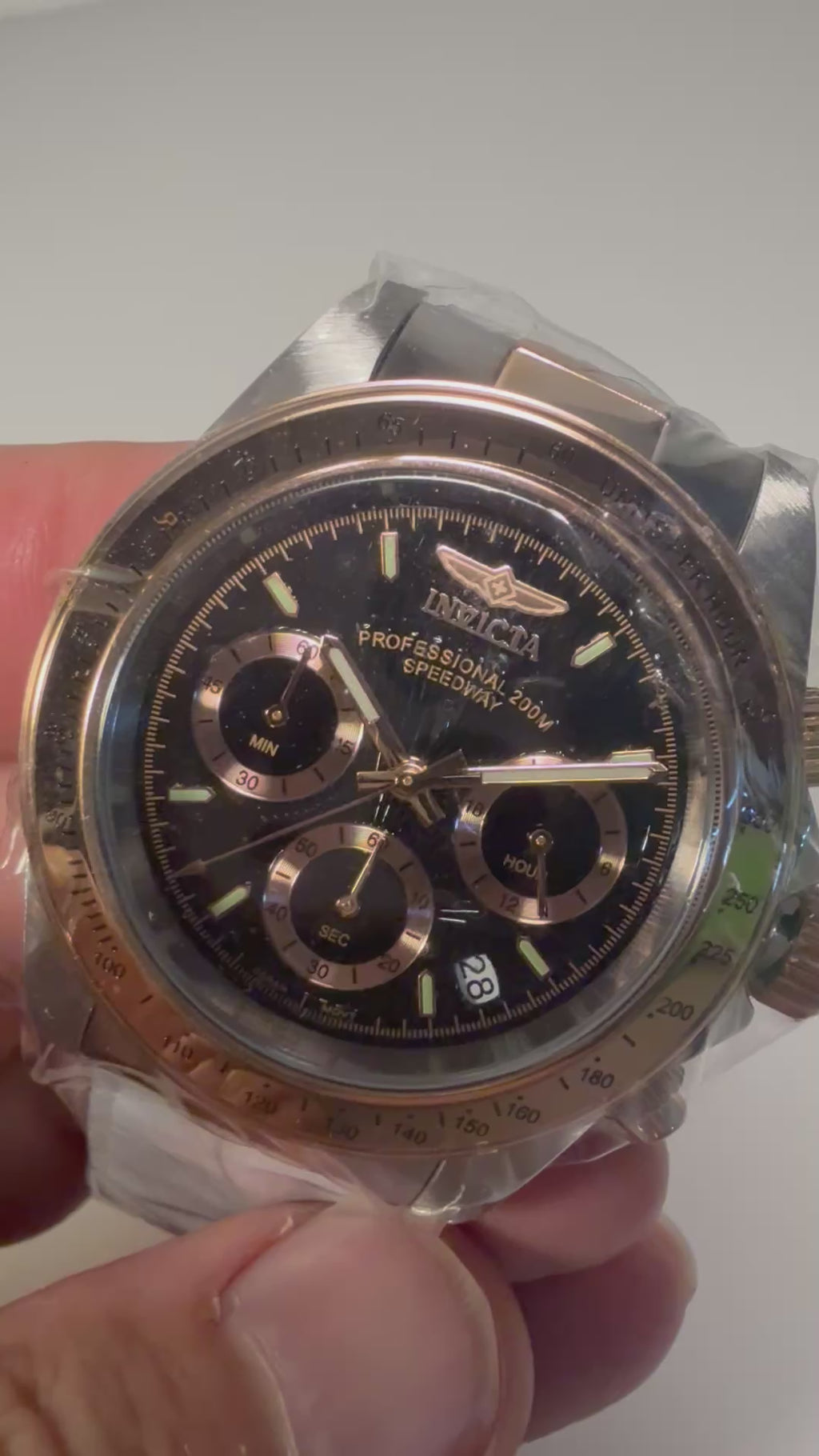 Invicta Speedway Torvane Men's Watch - 39.5mm, Steel, Rose Gold (6932) video