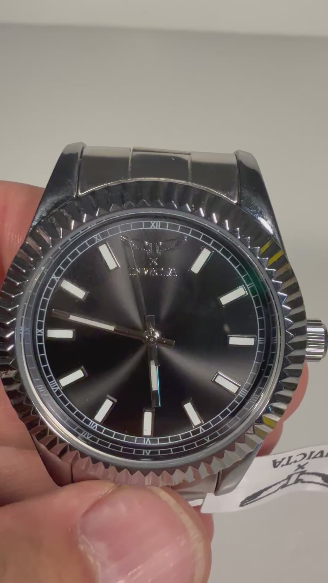 69014 Invicta Specialty Mens 40mm Stainless Steel Black Sunray Dial Watch video