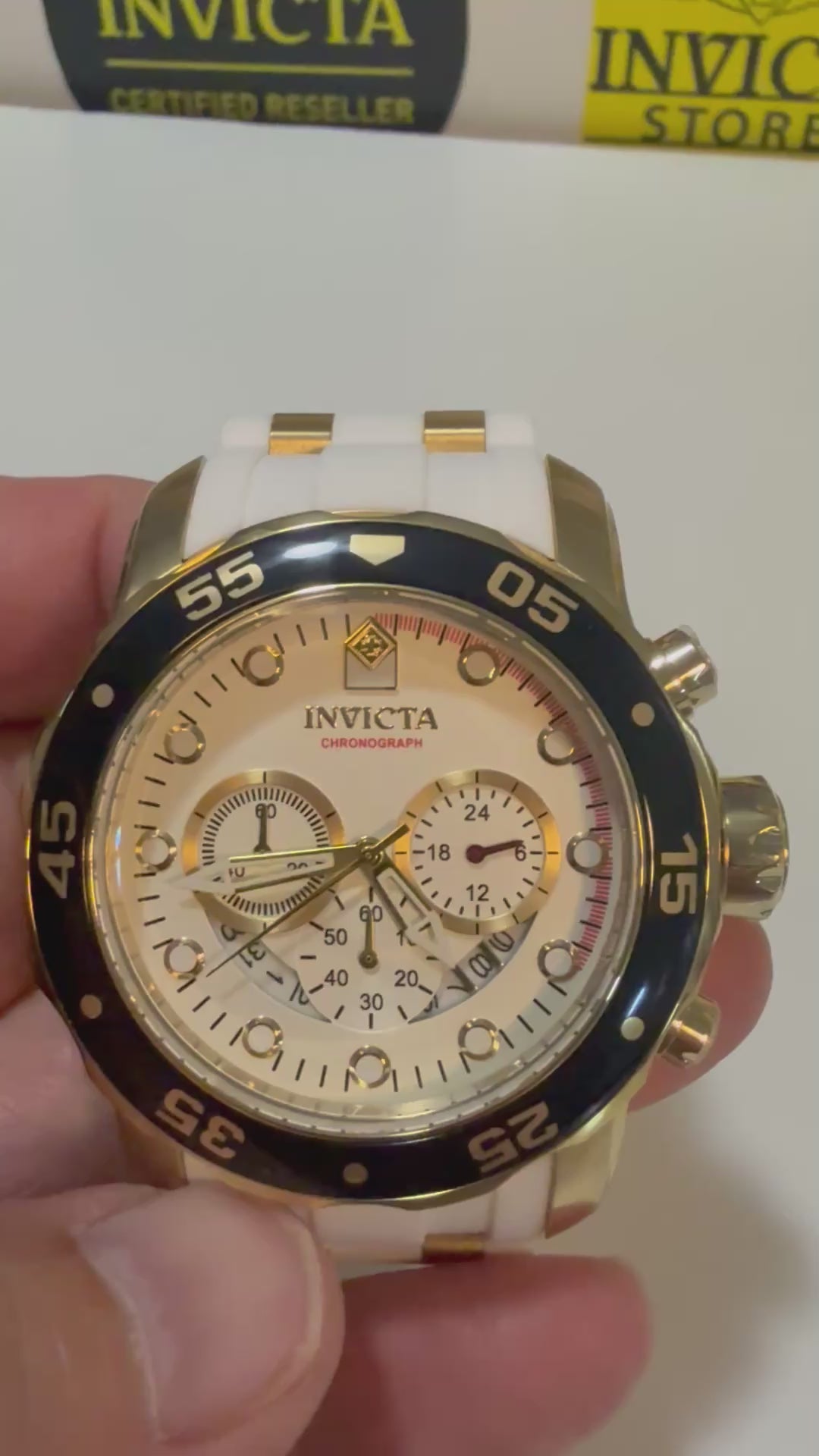 Invicta Pro Diver SCUBA Men's Watch - 48mm. Gold, White