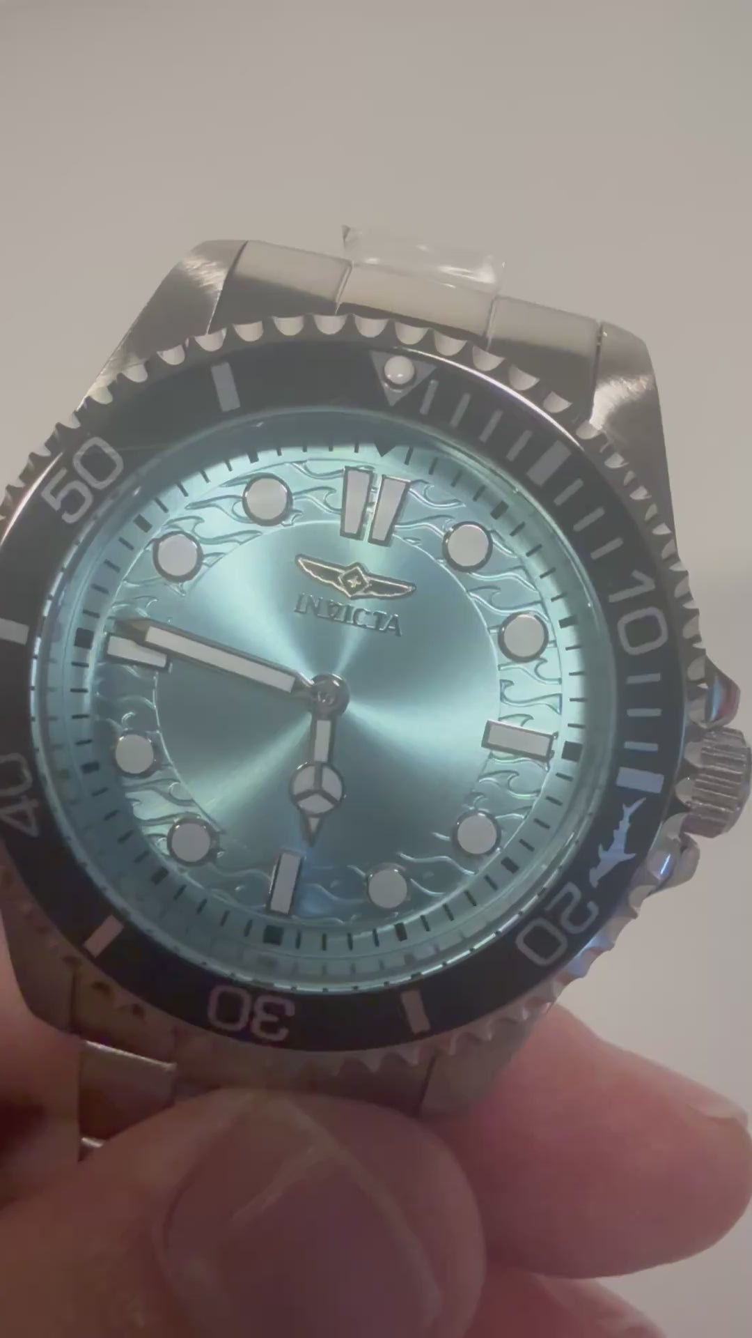 50325 Invicta Mens Pro Diver Crestcore 43mm Stainless Dark-Glo Steel Watch NIB video
