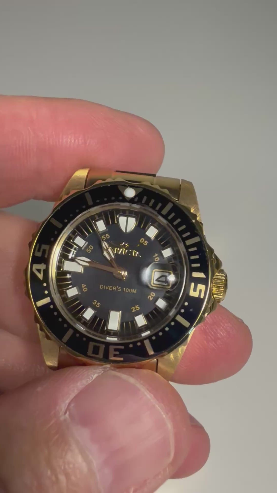 Invicta Pro Diver Swiss Ronda 585 Caliber Women's Watch w/ Mother of Pearl Dial - 30mm, Gold (ZG-2962)
